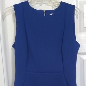 Calvin Klein Dress, Blue Scuba Material, Size 10